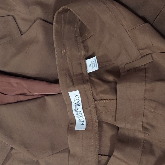 Ellen Tracy Chocolate Brown Pantsuit - Picture 3 of 12